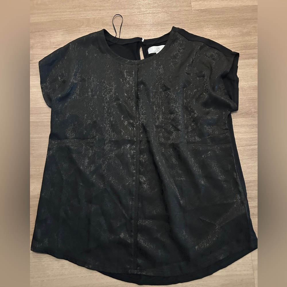 Addition-Elle Black Textured Blouse size X